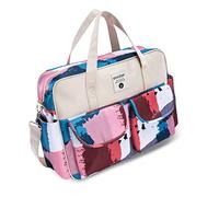 SONARIN Grande Capacité Sac à Langer Multifonction pour Bébé - Fourre-tout Bandoulière de Maternité et Voyage avec Bretelles & Matelas à Langer (Coutures de Couleur)