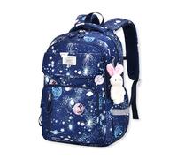 SONARIN Imperméable Sac d'École Primaire pour Filles,Sac à Dos pour Enfants Léger Sac à Dos Scolaire Primaire Mignon Sac à Dos pour l'École Filles Sac d'École Sac de Livre(Bleu)