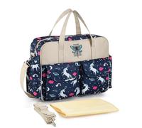 SONARIN Léger Grande Capacité Sac à Langer pour Bébé Fourre-tout,Sac à Langer Bandoulière Bébé Imperméable Sac de Maternité Sac à Couches de Voyage avec Matelas à Langer(Licorne)