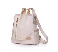 SONARIN Léger Mode Sac à Dos Femme,Grande Capacité Antivol Sac à Dos Loisir pour Dames Sacs d'École Cartable Filles,Sacs à Bandoulière Convertible pour Voyage Travail Collège(Beige)
