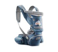 SONARIN Léger Multifonctionnel Porte-bébé avec Siège à Hanche,Porte Bébé Ergonomique Respirant Avant et Arrière Porte-bébé Echarpe de Portage Multiposition pour 0-36 Mois(Bleu)
