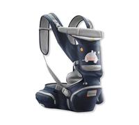 SONARIN Léger Multifonctionnel Porte-bébé avec Siège à Hanche,Porte Bébé Ergonomique Respirant Avant et Arrière Porte-bébé Echarpe de Portage Multiposition pour 0-36 Mois(Bleu Foncé)