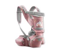 SONARIN Léger Multifonctionnel Porte-bébé avec Siège à Hanche,Porte Bébé Ergonomique Respirant Avant et Arrière Porte-bébé Echarpe de Portage Multiposition pour 0-36 Mois(Rose)