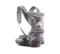 SONARIN Léger Multifonctionnel Porte-bébé avec Siège à Hanche,Porte Bébé Ergonomique Respirant Avant et Arrière Porte-bébé Echarpe de Portage Multiposition pour 0-36 Mois(Gris)