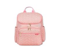 SONARIN Léger Spacieux Sac à Dos à Langer Bébé,Multifonctionnel Imperméable Sac à Langer avec Matelas à Changer,Sacs de Maternité Sacs à Couches avec 2 Poches Isolées(Rose)