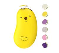 SONARIN Lime à Ongles Électrique pour Bébé,Sûr Kit de Coupe Ongle Bebe avec 6 Têtes de Meulage Lime à Ongles Bebe Tondeuse à Ongles Faible Bruit avec Lumière pour Enfant et Adulte(Jaune)