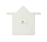SONARIN Mignonne Couverture pour Porte Bébé,Chaude Coupe-Vent Housse de Porte-Bébé Hiver avec Capuche,Universelle Cape de Transporteur Chancelière avec Poche Avant(Ours)