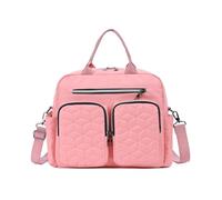 SONARIN Mode Léger Sac à Langer pour Bébé Fourre-tout,Multifonctionnel Sac à Couches de Voyage avec Bandoulière Amovible,Sacs de Maternité Portable avec Pochettes Isolées Biberons(Rose)