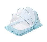 SONARIN Moustiquaire pour Bébé, Filet de Lit Pliante Portable pour Nouveau-né 115x60x65CM, Convient pour Familiale et Aux Voyages (Bleu)