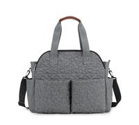 SONARIN Multi-Poches Imperméable Sac à Langer pour Bébé Fourre-tout,Multifonctionnel Sac à Couches Sacs à Bandoulière de Maternité avec Matelas à Langer & Crochets de Poussette(Gris)