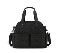 SONARIN Multi-Poches Imperméable Sac à Langer pour Bébé Fourre-tout,Multifonctionnel Sac à Couches Sacs à Bandoulière de Maternité avec Matelas à Langer & Crochets de Poussette(Noir)