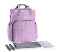 SONARIN Multifonction Imperméable Sac à Dos à Langer pour Bébé,matelas à langer,Sac à Couches,Sac antichoc pour ordinateur,Sacs isothermes pour bouteilles,Grande Capacité,Lavable(Violet Clair)