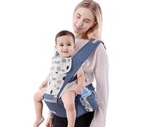 SONARIN Multifonction Porte-bébé avec Siège à Hanche,Coton Porte Bébé Ergonomique Avant et Arrière Porte-bébé Respirant avec Bavoir Salive,Multiposition pour Nouveau-né Enfant 0-36 Mois(Bleu)