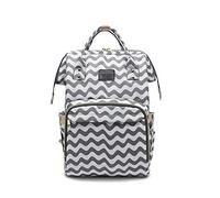 SONARIN Multifonction Sac à Dos à Langer Bébé étanche Avec poussette sangle,Grande Capacité,Sac à Couches,Organisateur de Sac à Dos de Voyage,Film Transparent Anti-Sale,Idéal Cadeau(Gris/Blanc)