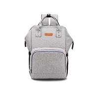 SONARIN Multifonction Sac à Dos à Langer Bébé étanche,Sac à Couches, Organisateur de Sac à Dos de Voyage Avec Des Sacs Isolés par Bouteille,Interface USB,Grande Capacité, élégant,Idéal Cadeau(Gris)