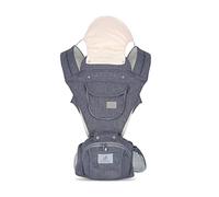 SONARIN Multifonction Toutes Saisons Porte-bébé avec Siège à Hanche,Porte Bébé Ergonomique Respirant Avant et Arrière Porte-bébé Echarpe de Portage Multiposition pour 0-36 Mois(Gris)