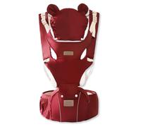 SONARIN Multifonctionnel 3-en-1 Porte-bébé avec Siège à Hanche,Porte Bébé Ergonomique Respirant Avant et Arrière Porte-bébé Echarpe de Portage Multiposition pour 0-36 Mois(Rouge)