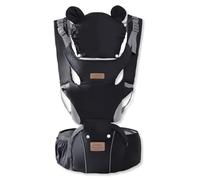 SONARIN Multifonctionnel 3-en-1 Porte-bébé avec Siège à Hanche,Porte Bébé Ergonomique Respirant Avant et Arrière Porte-bébé Echarpe de Portage Multiposition pour 0-36 Mois(Noir)