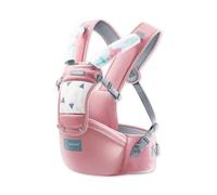 SONARIN Multifonctionnel Ergonomique Porte-bébé Siège de Hanche,Porte Bébé Ajustable Avant Porte-bébé Echarpe de Portage Porte Bébé Ventral pour Nouveau-né à Tout-petit(Rose)