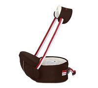 SONARIN Multifonctionnel Hipseat Baby Carrier Porte-bébé,Free Size,Toddler Support de siège de hanche,ceinture de transport avant,4 positions de transport(Marron)