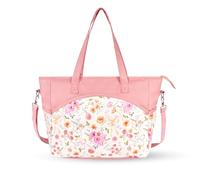 SONARIN Multifonctionnel Imperméable Sac à Langer pour Bébé Fourre-tout,Grande Capacité Sac à Langer Bandoulière Bébé Sac de Maternité Sac à Couches de Voyage avec Matelas à Langer(Rose-Fleur)