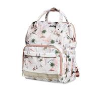 SONARIN Multifonctionnel Nylon Sac à Dos à Langer pour Bébé,Sac à Langer Imperméable Sac de Maternité Sac à Couches de Voyage Portable avec Matelas à Langer & Crochets de Poussette(Cocotiers)