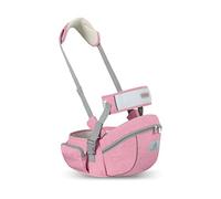 SONARIN Multifonctionnel Porte-bébé Siège de Hanche,Ergonomique Porte bébé Ventral Tabouret de Taille avec Ceinture de Sécurité & Bandoulière pour Nouveau-né Tout-Petit 0-24 Mois(Rose)