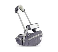 SONARIN Multifonctionnel Porte-bébé Siège de Hanche,Ergonomique Porte bébé Ventral Tabouret de Taille avec Ceinture de Sécurité & Bandoulière pour Nouveau-né Tout-Petit 0-24 Mois(Gris)