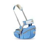 SONARIN Multifonctionnel Porte-bébé Siège de Hanche,Ergonomique Porte bébé Ventral Tabouret de Taille avec Ceinture de Sécurité & Bandoulière pour Nouveau-né Tout-Petit 0-24 Mois(Bleu Clair)