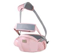 SONARIN Multifonctionnel Respirant Porte-bébé Siège de Hanche,Ergonomique Porte Bébé Ventral Tabouret de Taille avec Ceinture de Sécurité & Bandoulière pour Tout-Petit 3-36 Mois(Rose)