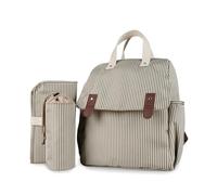 SONARIN Polyvalent Sac à Dos à Langer pour Bébé,Multifonctionnel Sac à Langer Bandoulière Bébé Sac de Maternité Sac à Couches de Voyage avec Matelas à Langer & Sac à Bouteille(Kaki)