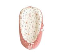 SONARIN Portable Reducteur de Lit Bébé,Nid Bébé Cocoon Nouveau-né Doux Respirant,Couffin de Voyage Nourrisson avec 100% Coton Housse Réversible Lavable,88 x 53 cm(Lapin Carotte)
