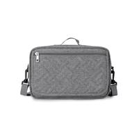SONARIN Portable Sac de Rangement pour Poussette avec Matelas à Langer,Léger Imperméable Sac à Langer Bébé Sac à Couches Organisateur de Poussette Landau avec Bandoulière(Gris)