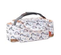 SONARIN Portable Sac de Rangement pour Poussette,Organisateur de Poussette Sac de Landau Multifonctionnel Imperméable Sac de Rangement pour Landau Universel avec Porte-Gobelets(Arc-en-ciel)