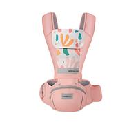 SONARIN Porte-bébé Ergonomique avec Siège à Hanche,3D Air Mesh Porte Bébé Respirant Multifonction Avant et Arrière Porte-bébé,Multiposition pour Nouveau-né Bébé Enfant 0-36 Mois(Rose)