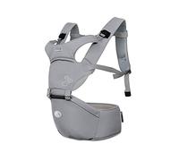 SONARIN Porte bébé Ergonomique avec Siège à Hanche,boucle rotative à papillon,Pur Coton Léger et Respirant/Multiposition:Ventral,Dorsaux,Pour Bebe et Enfant de 3 à 36 Mois(Gris)