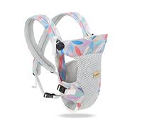 SONARIN Porte-bébé Léger Respirant,4 en 1 3D Air Mesh Porte Bébé Ergonomique Multifonction Avant et Arrière Porte-bébé,Multiposition pour Nouveau-né Bébé Enfant 0-36 Mois(Feuille)