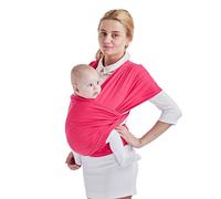 SONARIN Premium Echarpes de portage,Porte-bébé,Enveloppement de bébé, Convient pour les nouveau-nés, les nourrissons et les tout-petits, coton et spandex confort,Taille unique,Idéal Cadeau(Rose Rouge)