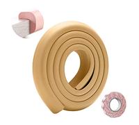 SONARIN Protection d'Angles et Rebords pour Bébés,2M / 6.6ft Corner Protections de bord de table de meubles en forme de L avec ruban adhésif fort,Protections de rebords(Brun Clair)
