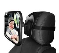 SONARIN Qualité supérieure Miroir de Voiture Pour Bébé Rétroviseur,s'adapte à tout appuie-tête réglable,vue dégagée de l'enfant dans le siège d'auto orienté vers l'arrière,rotation à 360 °(Noir)