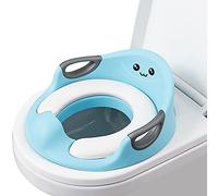 SONARIN Réducteur de Toilette pour Enfants,Siège de Toilette Bébé Portable Rehausseur WC avec Coussin Amovible/Poignée/Dossier pour Garçons et Filles,Conception Antidérapants Ergonomique(Bleu)
