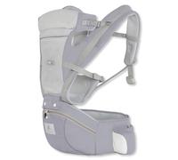 SONARIN Respirant 3-en-1 Porte-bébé avec Siège à Hanche,Porte Bébé Ergonomique Multifonctionnel Avant et Arrière Porte-bébé Echarpe de Portage Multiposition pour 0-36 Mois(Gris)