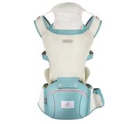 SONARIN Respirant Été Porte-Bébé avec Siège à Hanche,Multifonctionnel 3-en-1 Porte Bébé Ergonomique Avant et Arrière Porte-Bébé Echarpe de Portage pour Nouveau-Né 0-36 Mois(Vert)