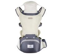SONARIN Respirant Été Porte-Bébé avec Siège à Hanche,Multifonctionnel 3-en-1 Porte Bébé Ergonomique Avant et Arrière Porte-Bébé Echarpe de Portage pour Nouveau-Né 0-36 Mois(Gris)