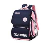 SONARIN Sac à Dos Scolaire Primaire avec Trousse,Léger Imperméable Sac à Dos Enfants Grande Capacité Sacs d'École Adolescents Sacs de Livre Cartables Garçons Filles(Bleu+Rose)