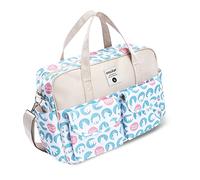 SONARIN Sac à Langer Grande Capacité pour Bébé - Sac de Maternité Multifonction avec Bretelles & Matelas à Langer (Ours Polaire)