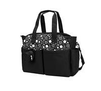 SONARIN Sac à Langer pour Bébé,Sac à Langer Bandoulière Bébé Multifonction Fourre-tout Sac de Maternité Sac à Couches de Voyage avec Sac à Tétine,Grande Capacité pour Maman et Papa(Noir)