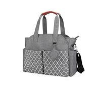SONARIN Sac à Langer pour Bébé,Sac à Langer Bandoulière Bébé Multifonction Fourre-tout Sac de Maternité Sac à Couches de Voyage avec Sac à Tétine,Grande Capacité pour Maman et Papa(Gris)