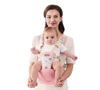 SONARIN Sac banane respirant simple Hipseat pour bébé avec siège multifonctionnel porte-bébé ergonomique porte-bébé pour bébés enfants 0-36 mois (rose)