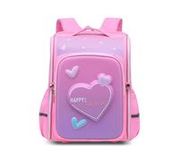 SONARIN Sac D'école Primaire Ergonomique,Grande Capacité Sac à Dos pour Enfants Léger Sac à Dos Scolaire Primaire Sacs pour L'école Sac D'école Filles Garçons Enfants Sac de Livre(Coeur Rose)